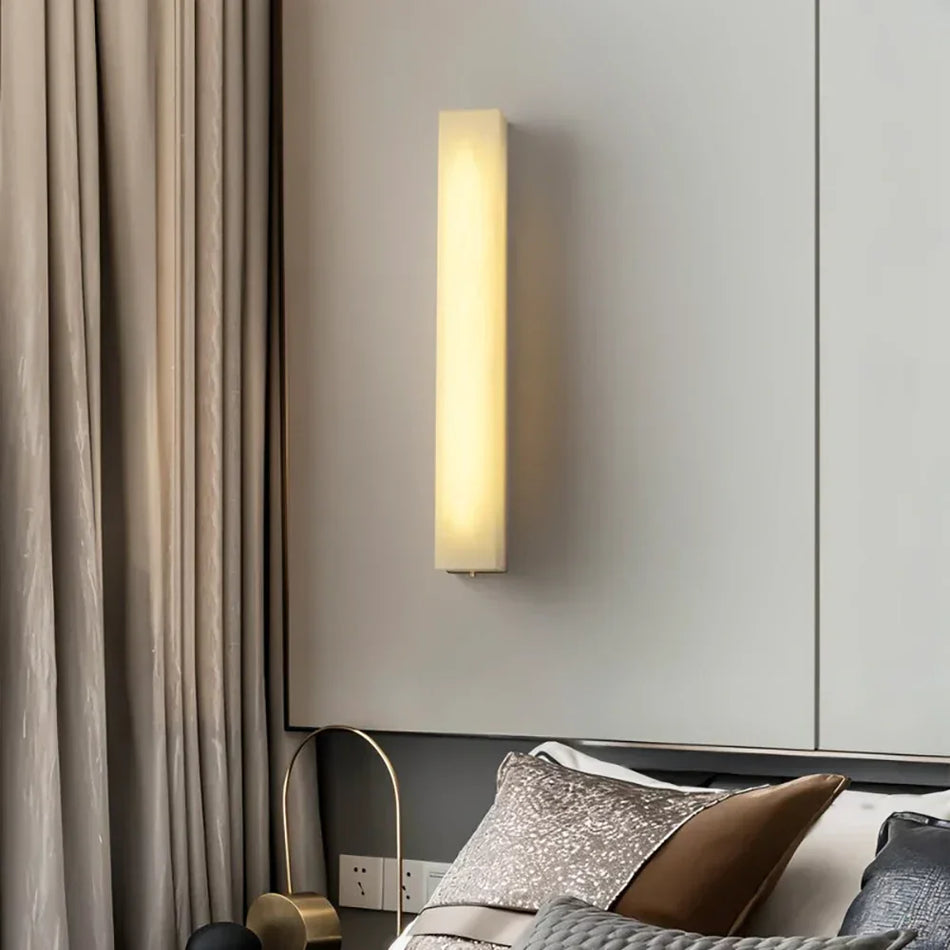 Alabaster Rectangle Wall Sconce