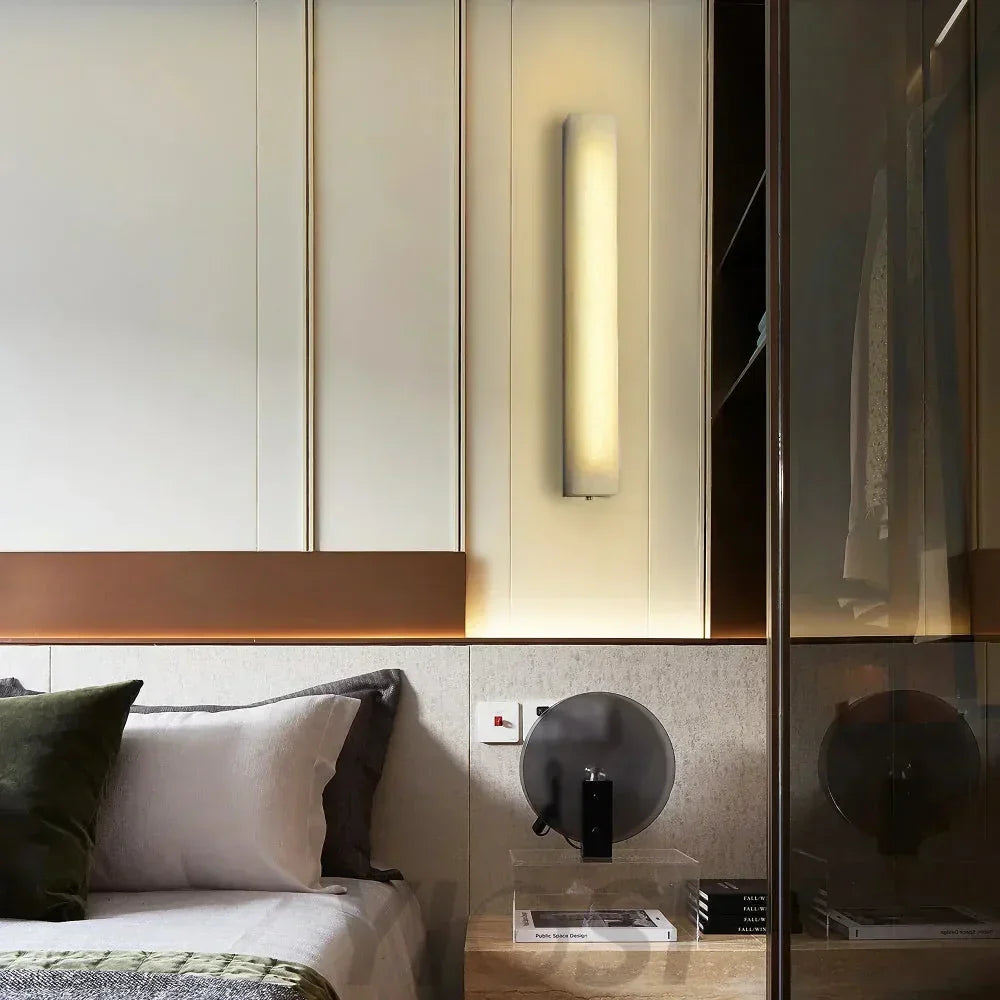 Alabaster Rectangle Wall Sconce