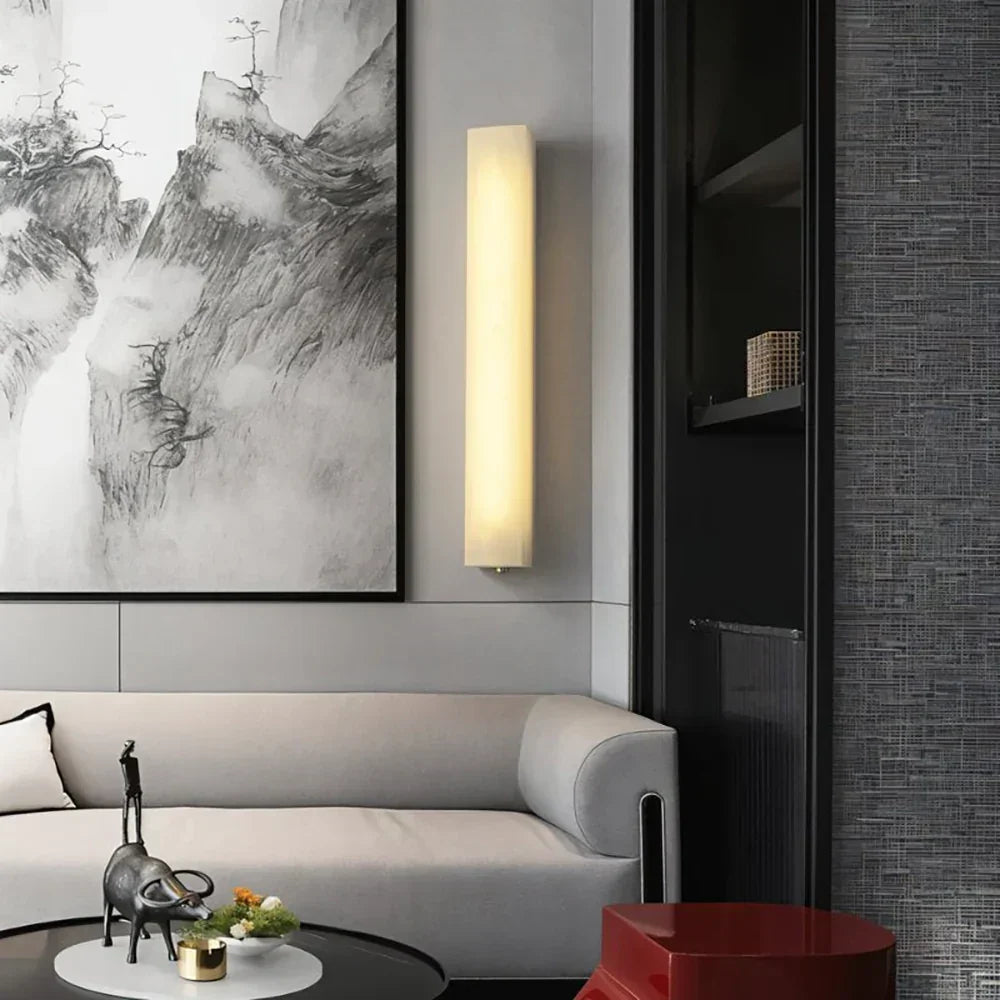Alabaster Rectangle Wall Sconce