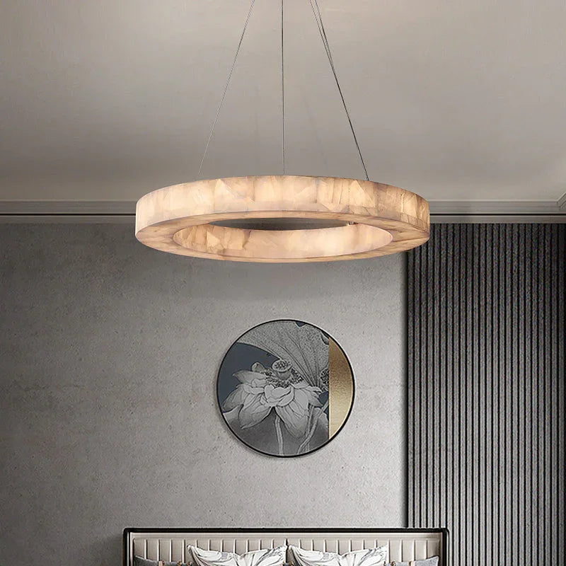 Alabaster Rivage Round Chandelier