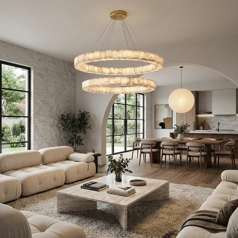 Alabaster Rivage Round Chandelier