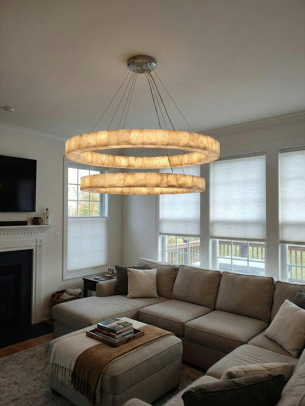 Alabaster Rivage Round Chandelier