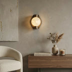 Alabaster Spherical Wall Lamp