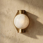 Alabaster Spherical Wall Lamp