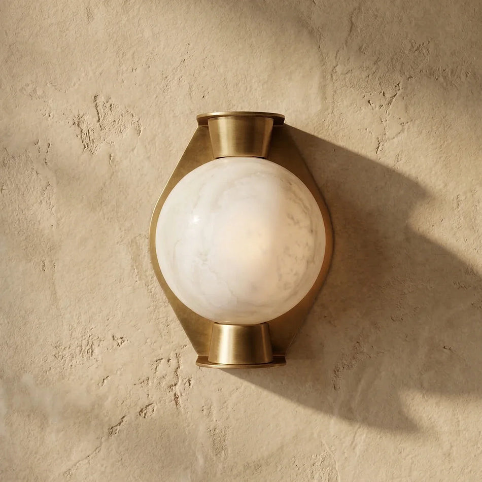 Alabaster Spherical Wall Lamp