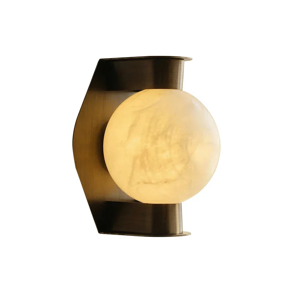 Alabaster Spherical Wall Lamp