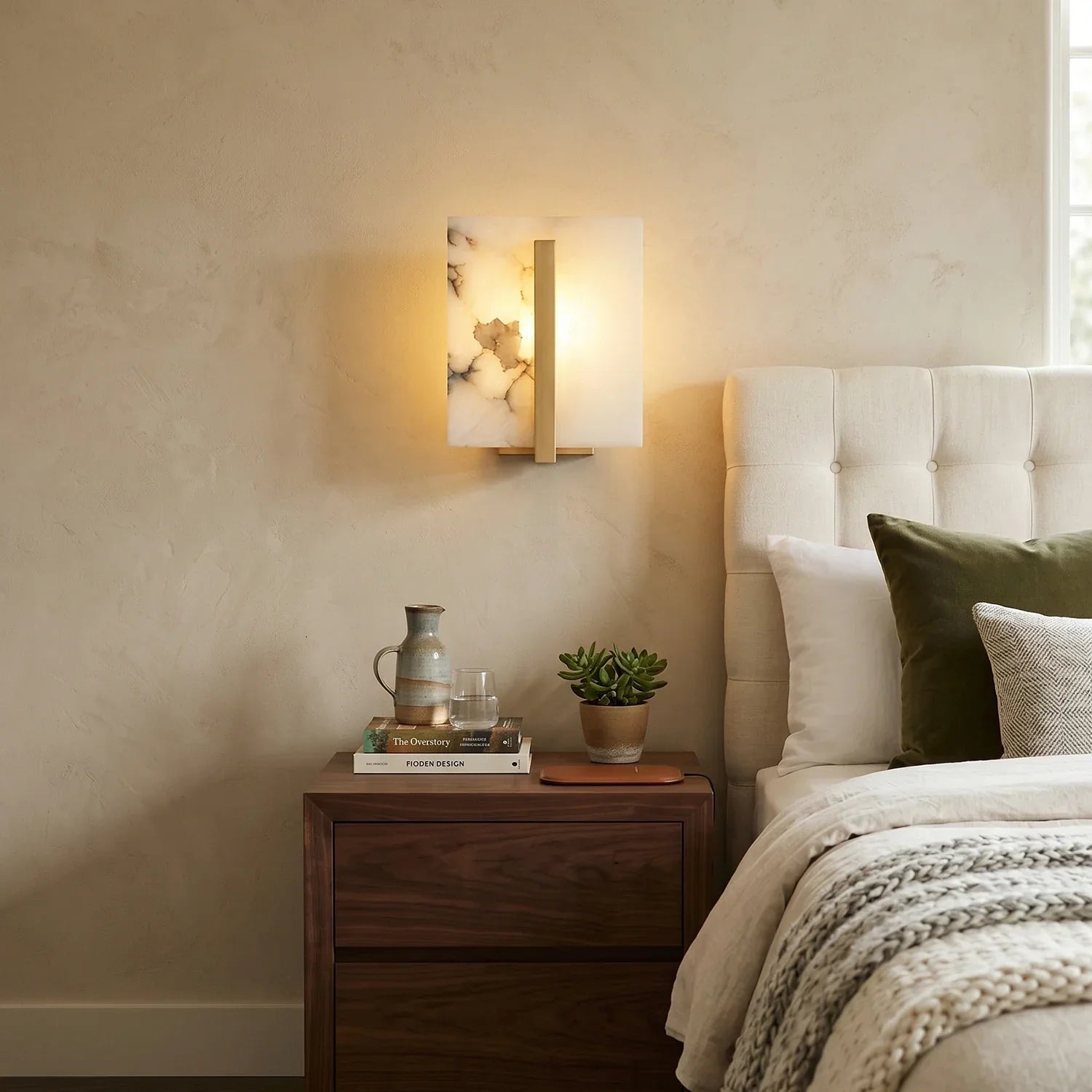 Alabaster Square Wall Sconce