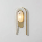 Alabaster Stacked Oval Cascada Wall Sconce