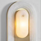 Alabaster Stacked Oval Cascada Wall Sconce