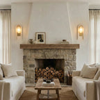 Alabaster Stacked Oval Cascada Wall Sconce