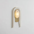 Alabaster Stacked Oval Cascada Wall Sconce