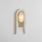 Alabaster Stacked Oval Cascada Wall Sconce