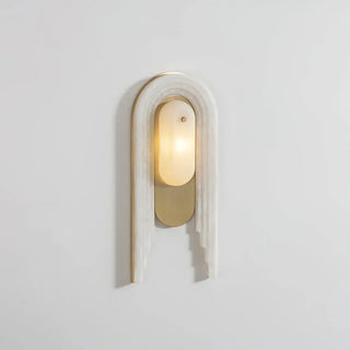Alabaster Stacked Oval Cascada Wall Sconce