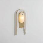 Alabaster Stacked Oval Cascada Wall Sconce