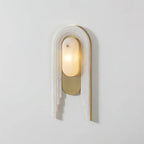 Alabaster Stacked Oval Cascada Wall Sconce