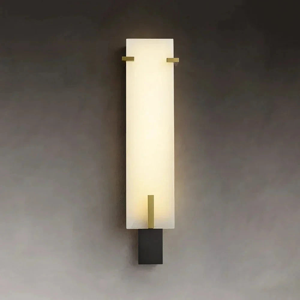 Illuminated Alabaster Linear Wall Sconce Studio Display