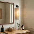 Alabaster Tube Cylinder Wall Sconce
