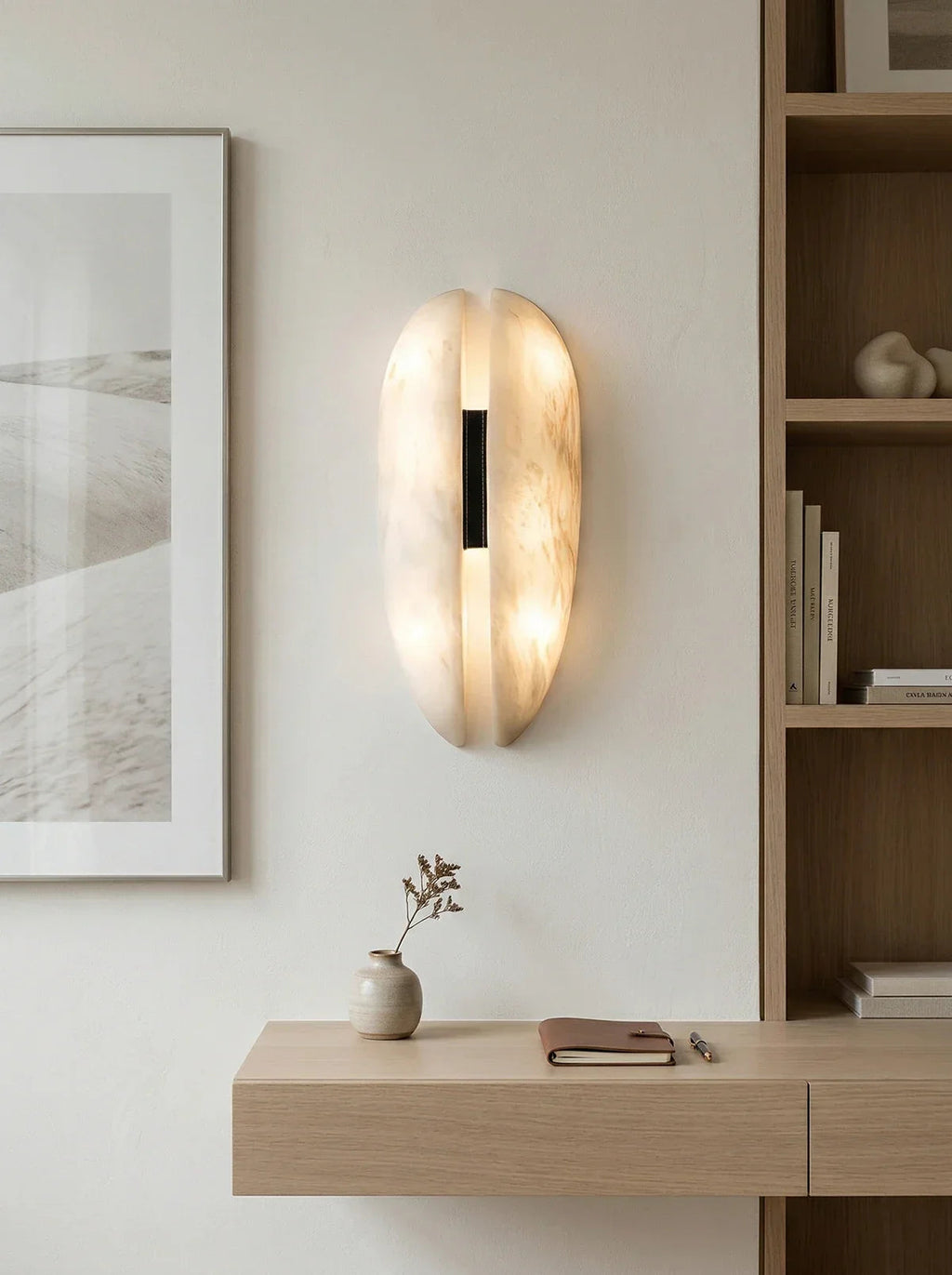 Alabaster Veil Wall Light
