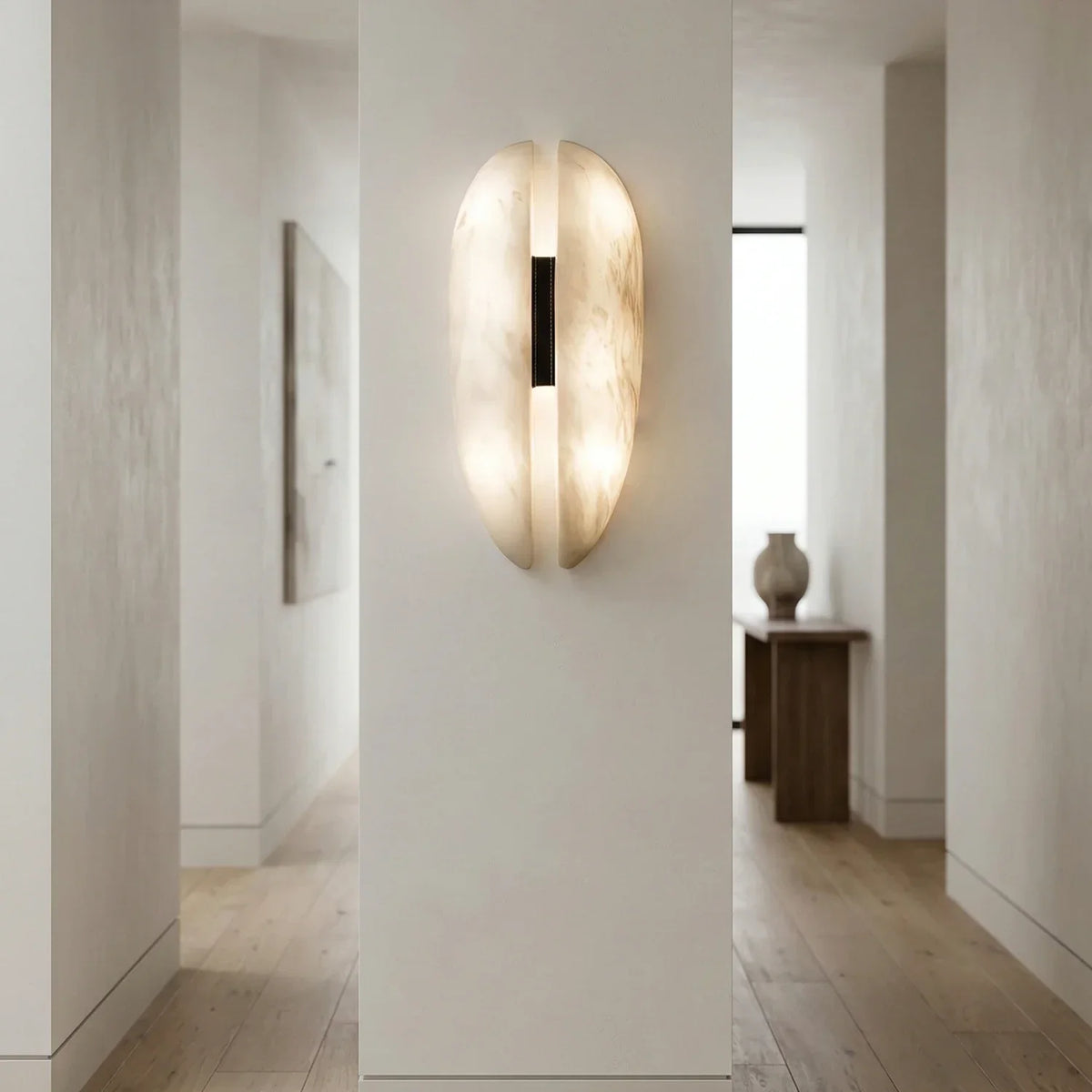 Alabaster Veil Wall Light