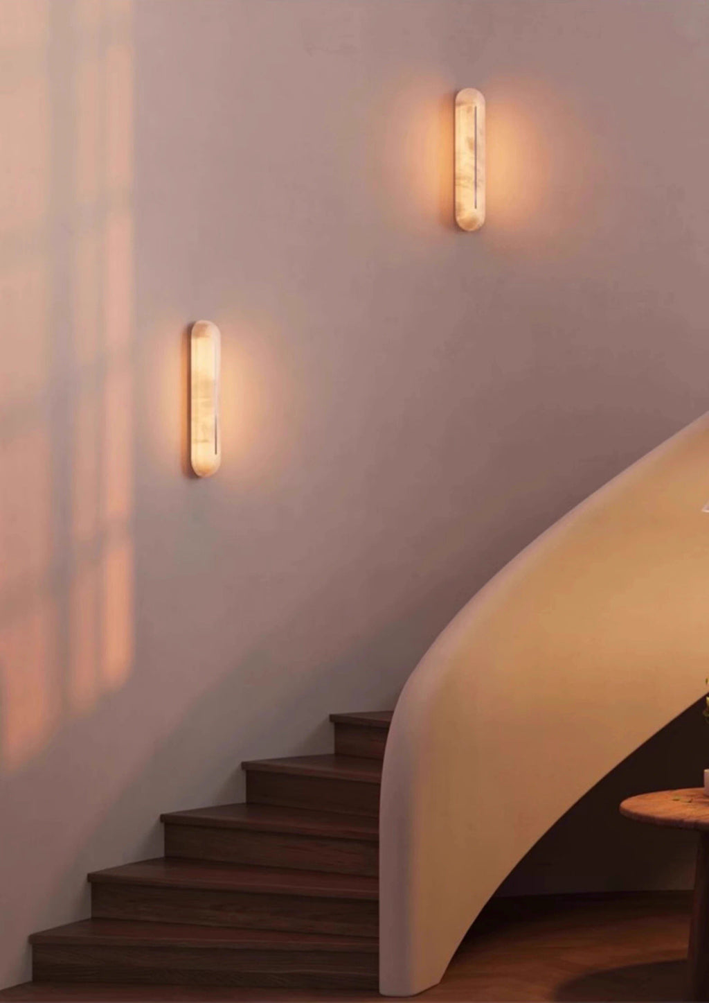 Alabaster Vertical Wall Sconce