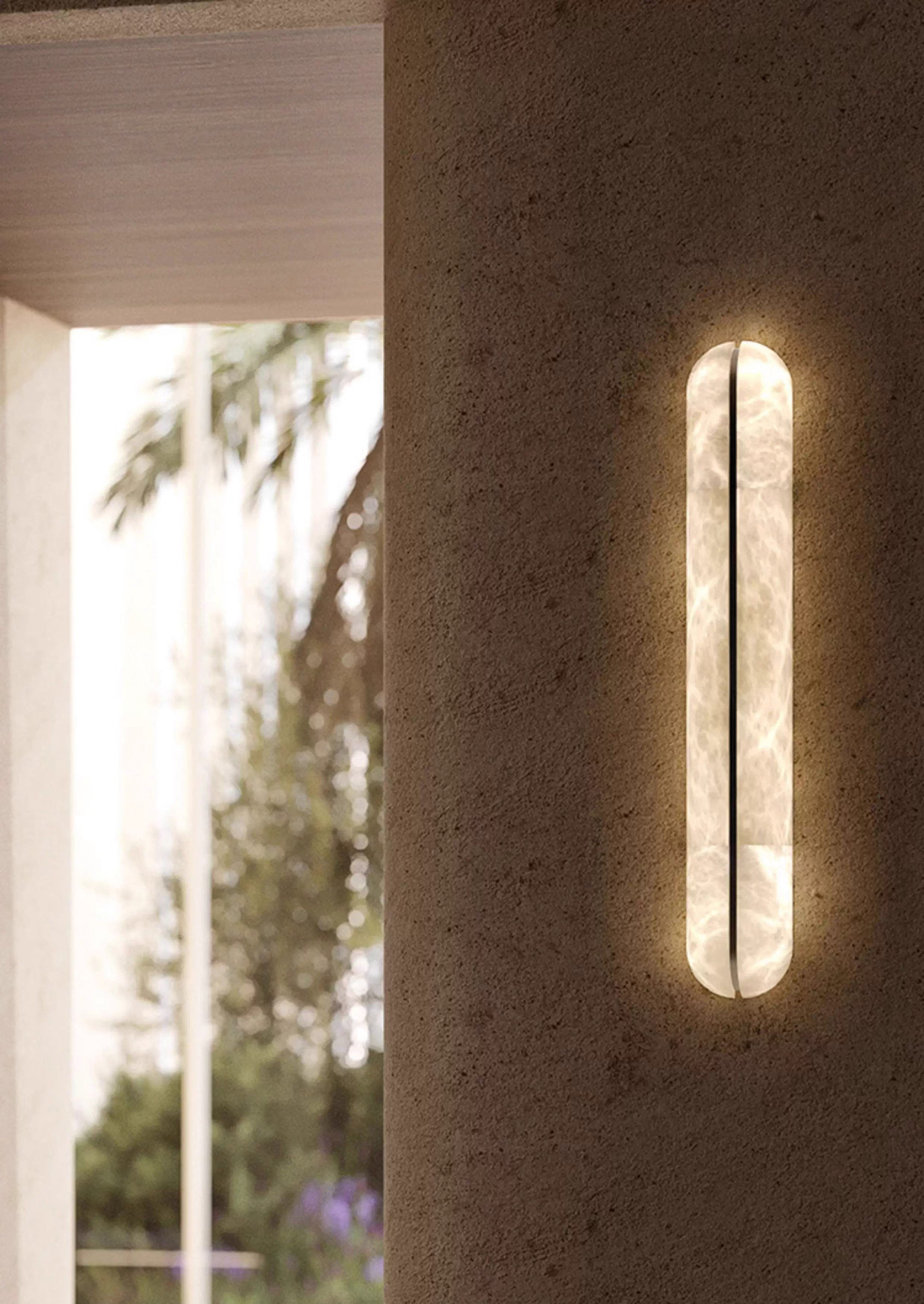 Alabaster Vertical Wall Sconce