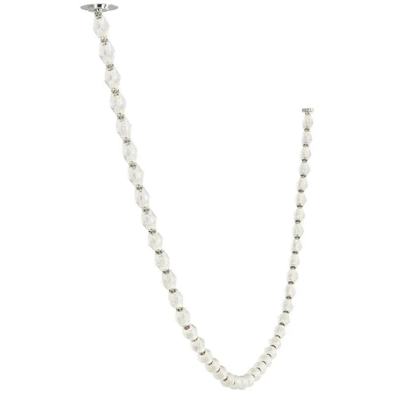 Modern Vertical String Beaded Pendant Light Studio Shot