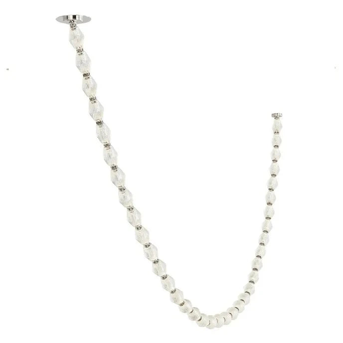Modern Double-Layer Intersecting Beaded Chandelier Studio Shot