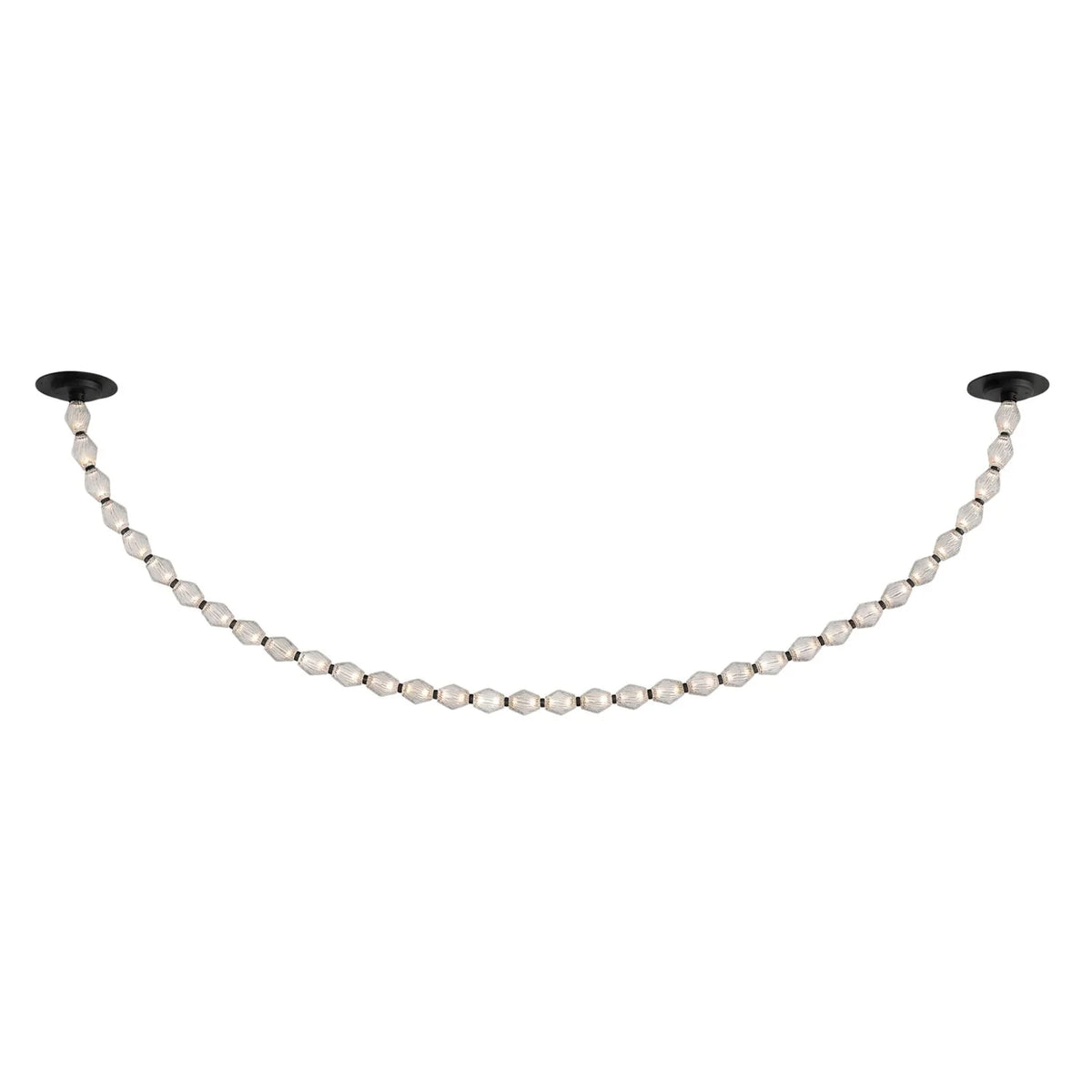 Modern Slanted Beaded Curve Chandelier Studio Shot