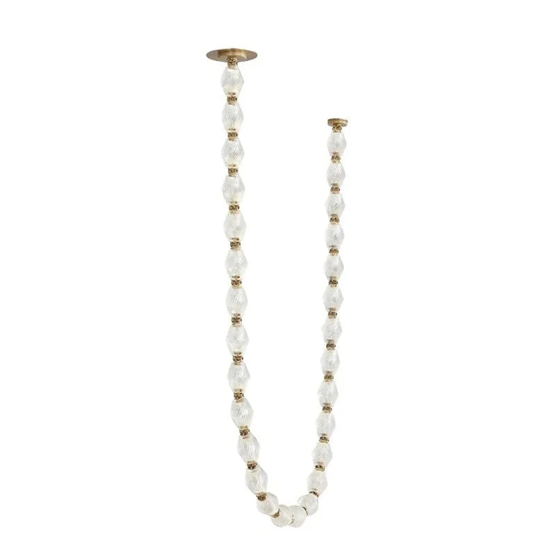 Modern V-Shaped Beaded Chandelier Studio Shot
