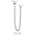 Modern Black Double-Curve Beaded Chandelier Line Art Dimension Diagram