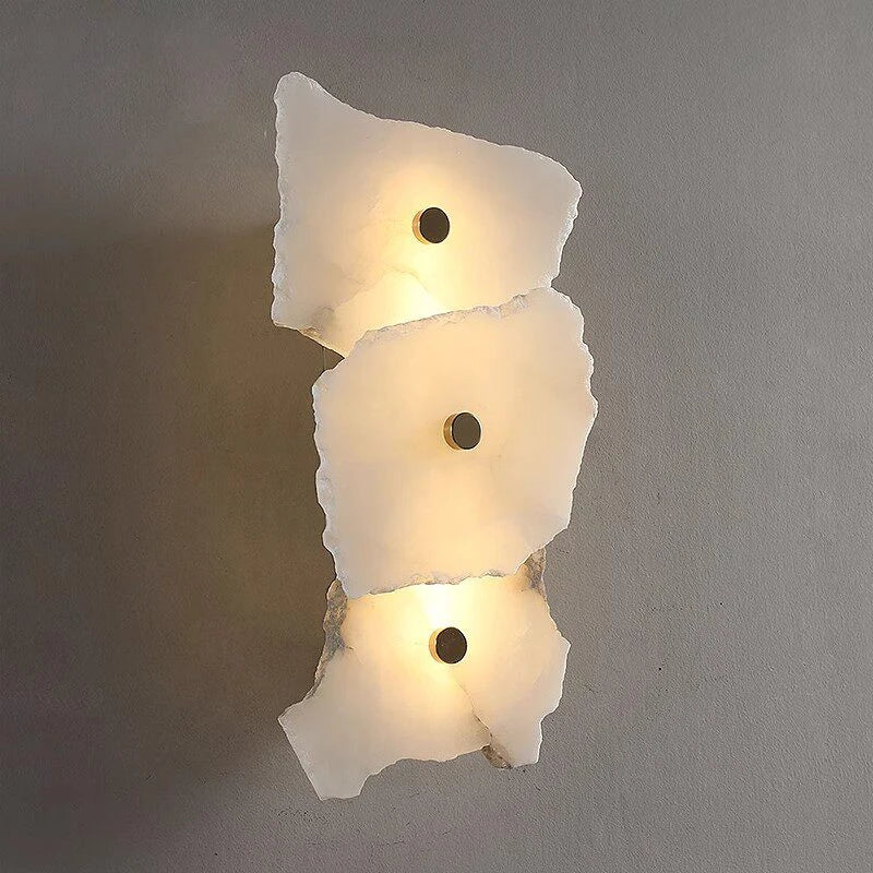 Close Up View of Illuminated Natural Agate Disc Texture and Warm Glow