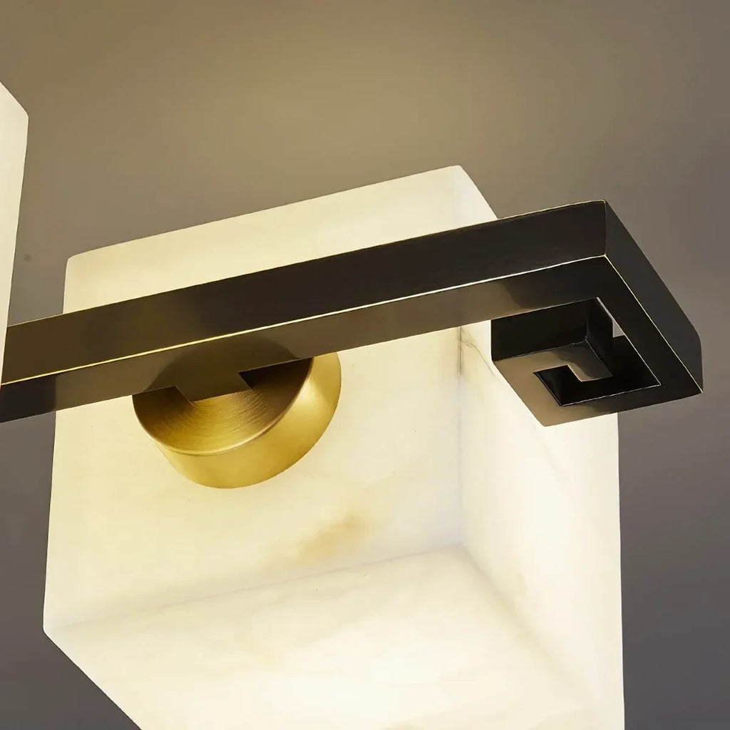 Close Up View of Black Metal Frame and Gold Connector Hardware Details
