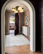 Modern Multi-Head Alabaster Ceiling Light in Sophisticated Foyer Interior