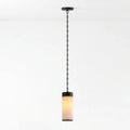 Modern Single Pendant Alabaster Cylinder Light Studio Display