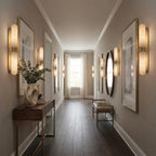 Modern Alabaster Wall Sconce in Grand Hallway Space