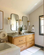 Modern Frosted Glass Vanity Wall Sconces Over Bathroom Mirrors