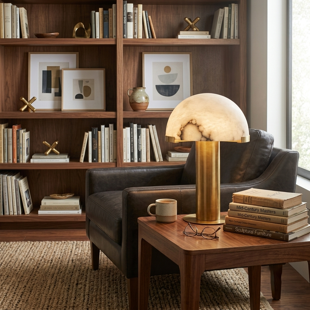 Alabaster Dome Table Lamp