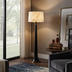 Modern Alabaster Shade Floor Lamp in Elegant Living Space