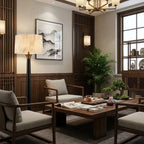 Modern Alabaster Shade Floor Lamp in Sophisticated Open Concept Space