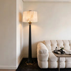 Modern Alabaster Shade Floor Lamp in Cozy Living Room Setting