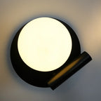 Illuminated Modern Adjustable Spot Wall Sconce Front View Display