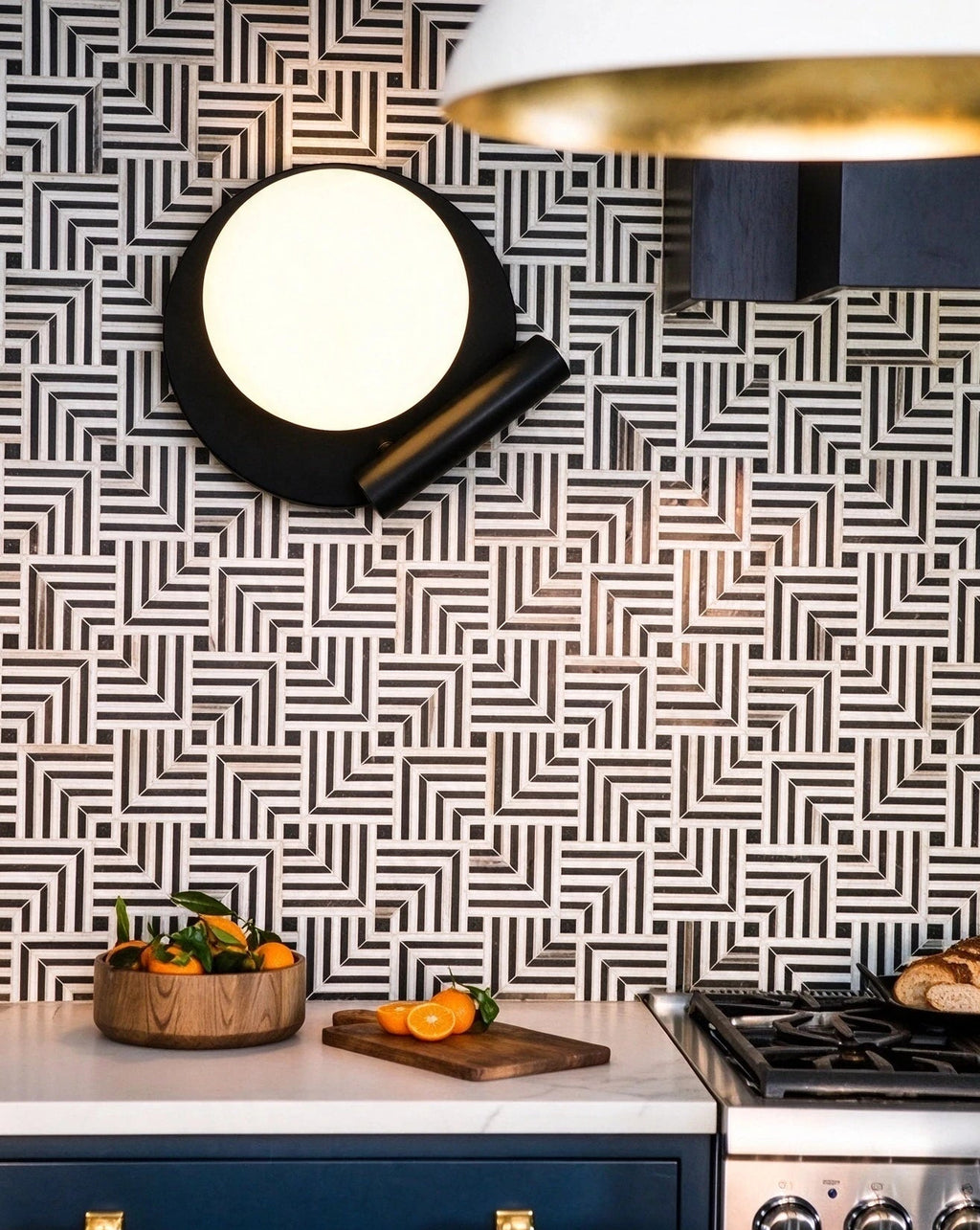 Modern Adjustable Spot Wall Sconce in Contemporary Kitchen Space