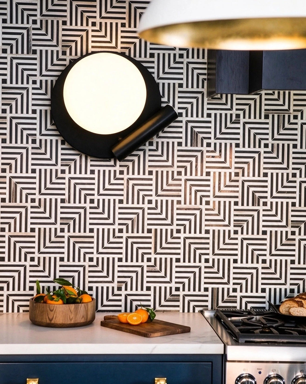 Modern Adjustable Spot Wall Sconce in Contemporary Kitchen Space