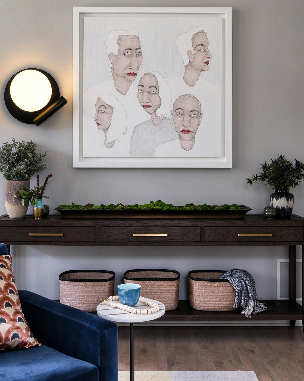 Modern Adjustable Spot Wall Sconce in Designer Hallway Setting