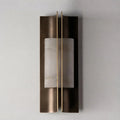 Illuminated Modern Dark Winged Base Wall Sconce Studio Shot on White Background