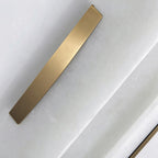 Close Up View of Side Brass Trim Metal Finish and Texture Details   