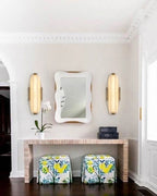 Modern Brass Trim Wall Sconce in Luxury Entryway Foyer