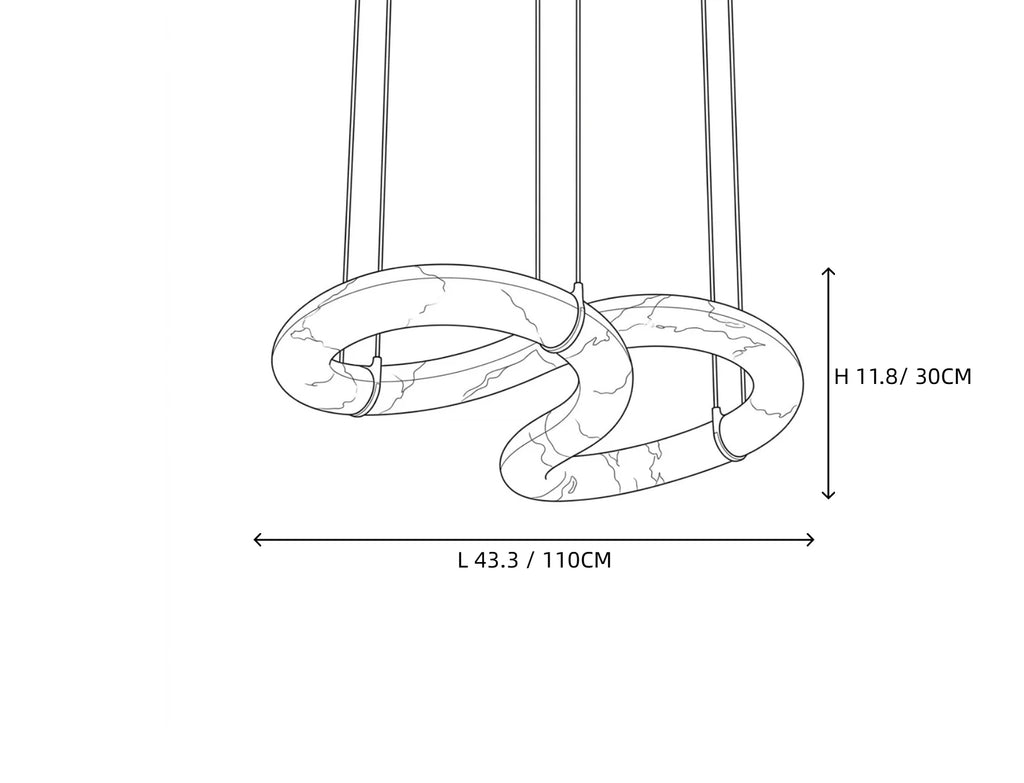 Alabaster Infinity Chandelier
