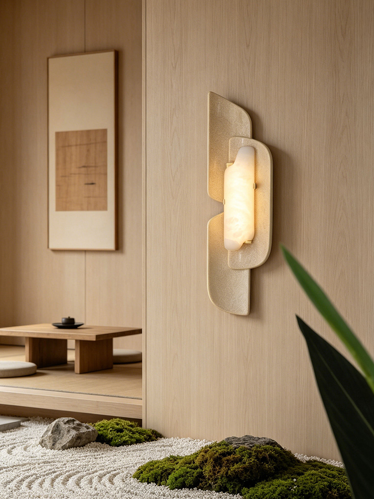 Alabaster Layered Wall Sconce