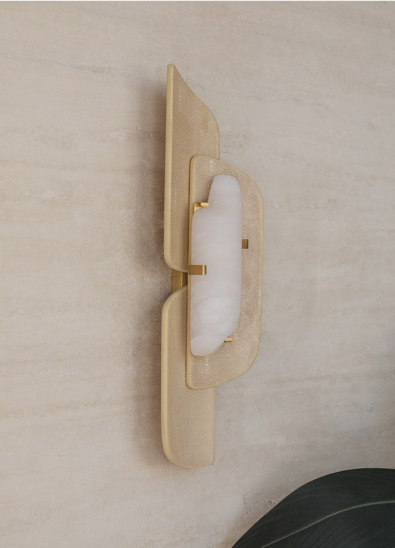 Alabaster Layered Wall Sconce